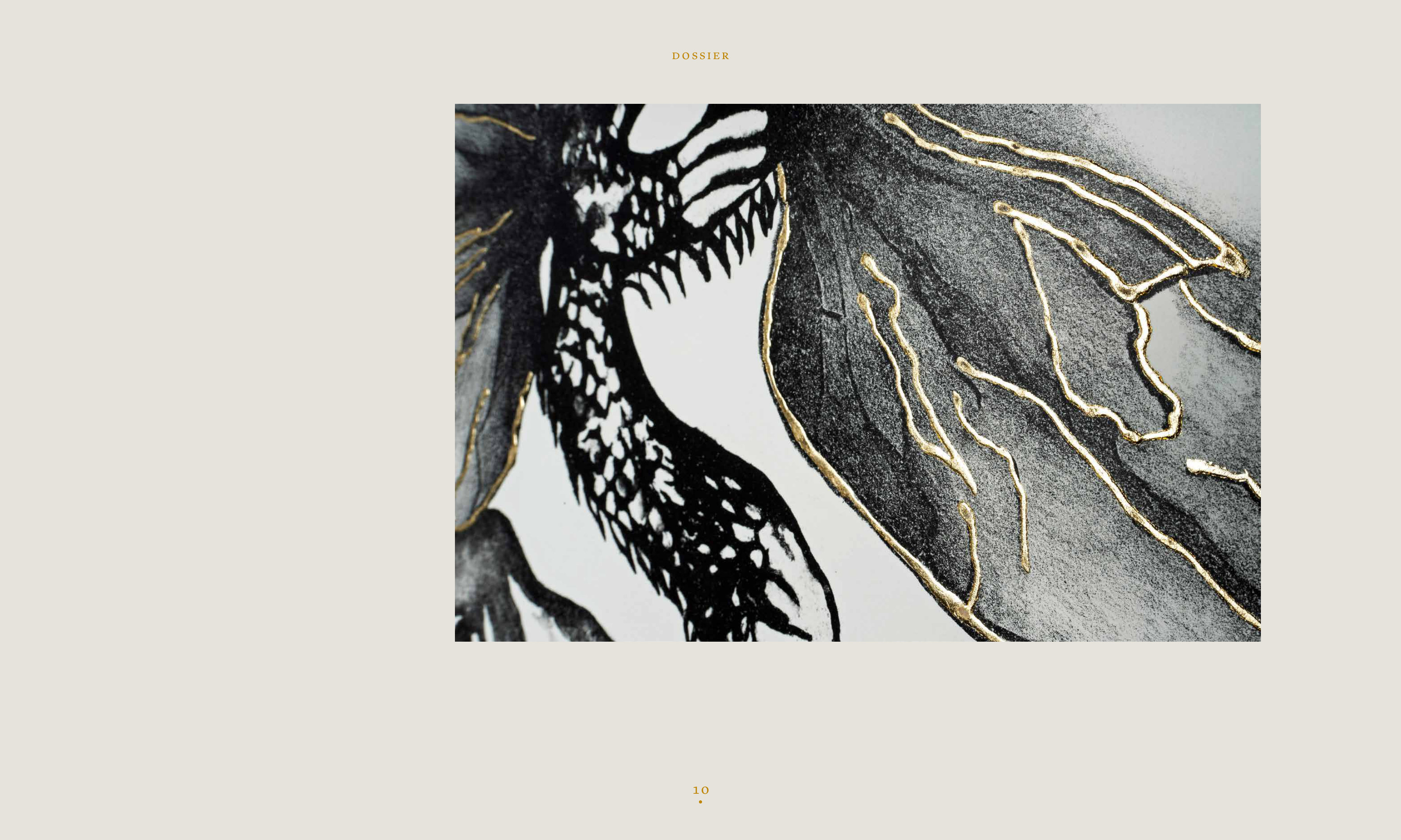 Piel del Alma — detalle litografía oro
