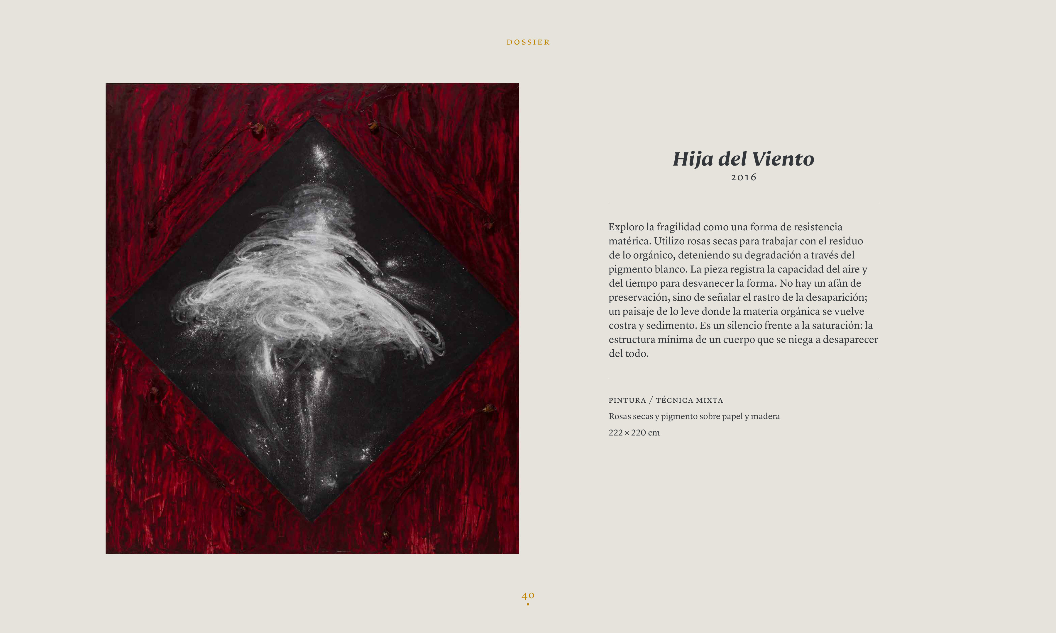 Hija del Viento — rosas secas y pigmento