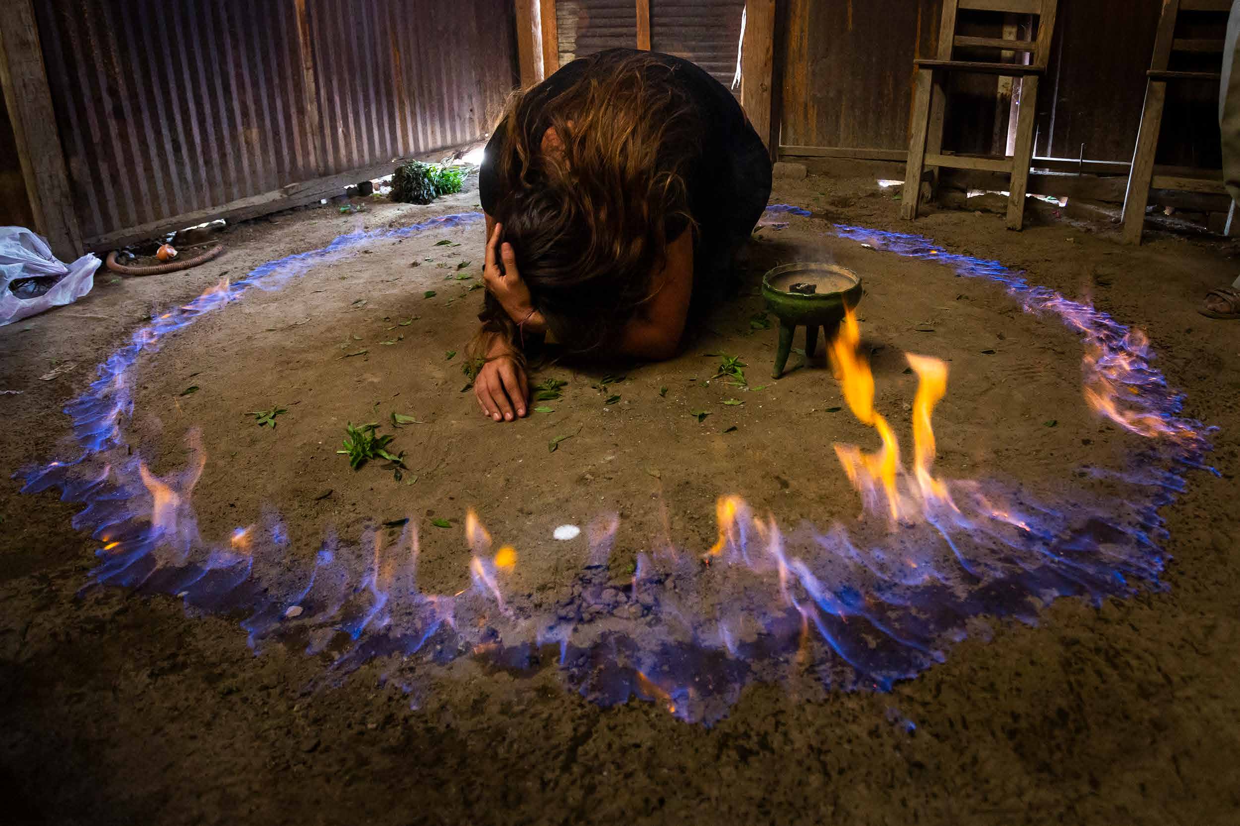 Videoperformance · círculo de fuego