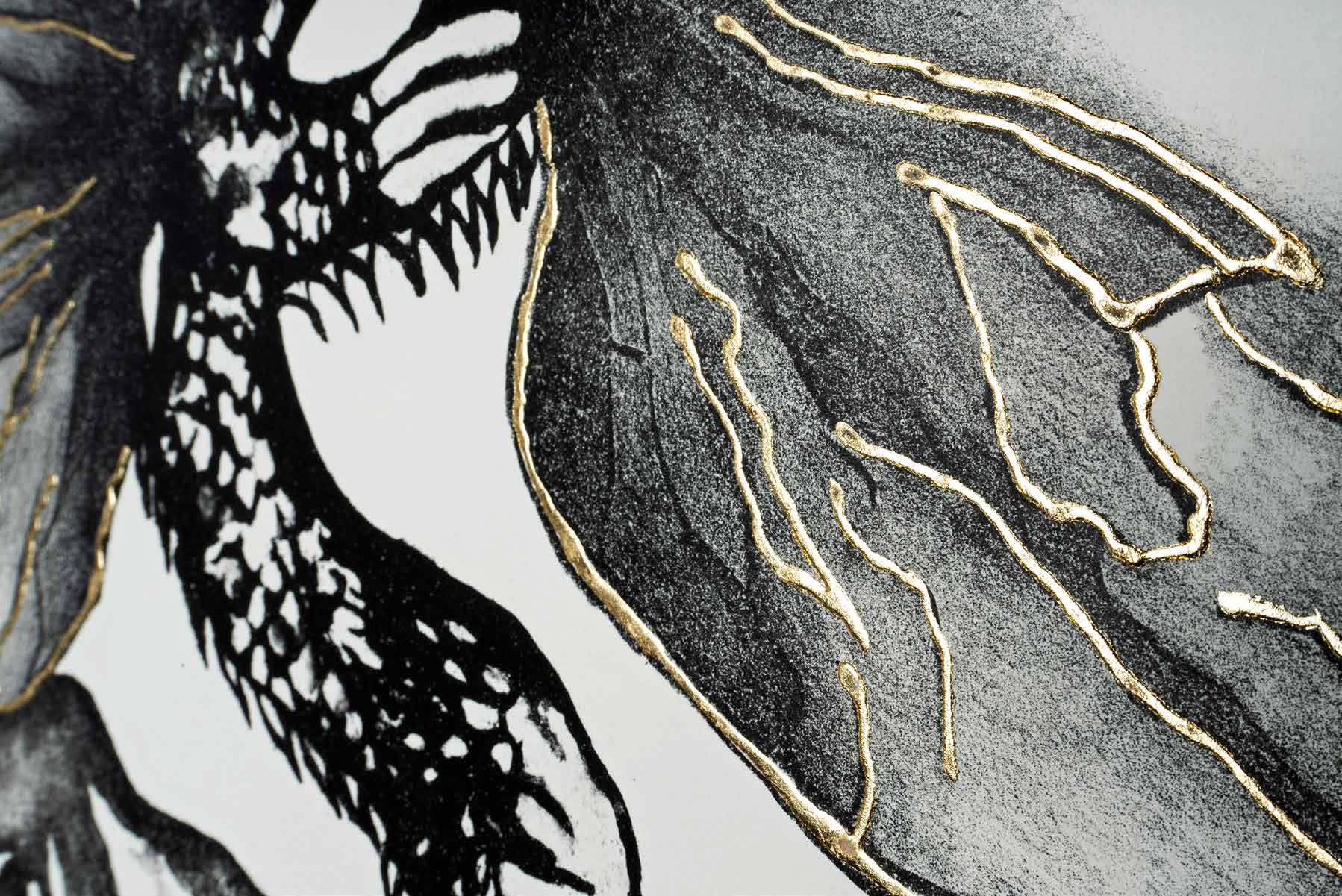 Detalle oro · litografía