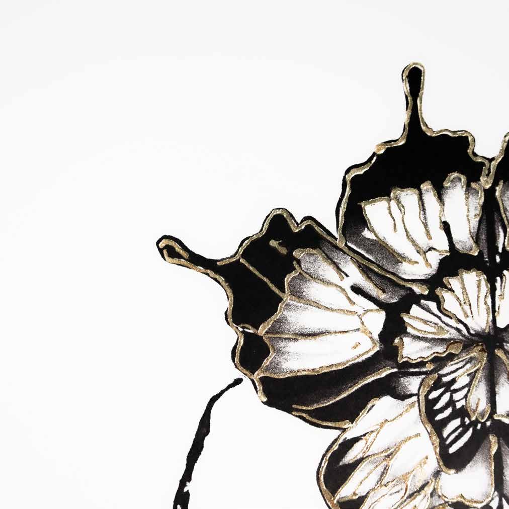 Detalle flor · oro